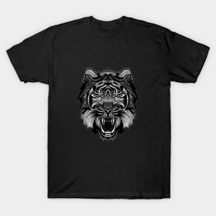 Tiger portrait ferocious animal wild animal illustration T-Shirt